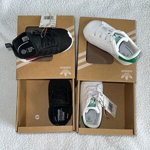 Adidas Black and White Sneakers Versatile Design